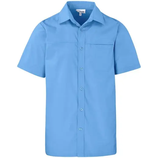 Mens Short Sleeve Empire Shirt Sky Blue Front